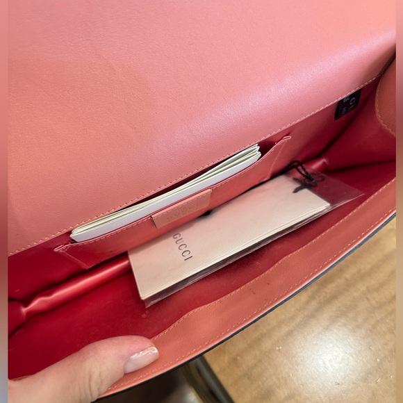 Embellished pink python Gucci clutch - Picture 4 of 4